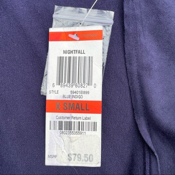 INC Suede Fringe Western Ranch Revival Boho Vest Blue Indigo New XS - Picture 8 of 10